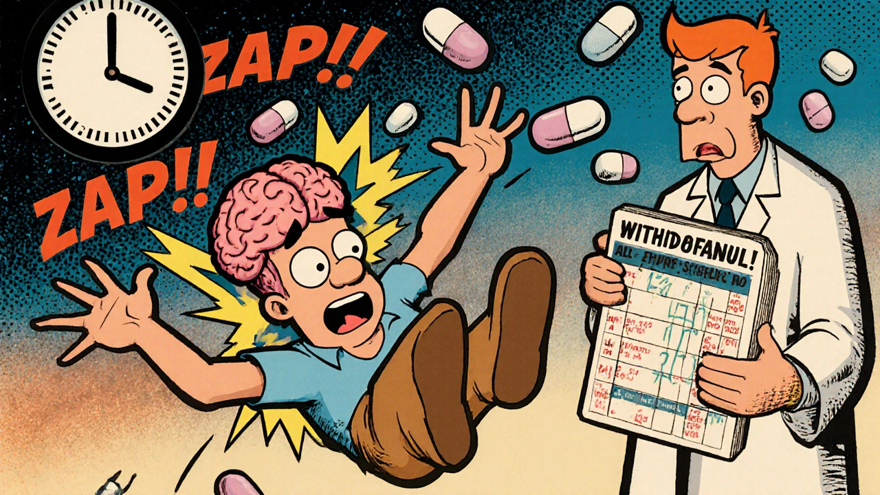 Patient falling with brain zaps as doctor offers tapering schedule as a life raft.