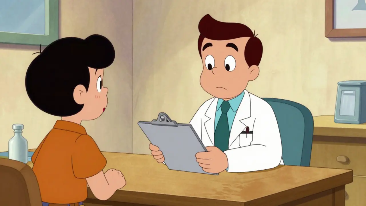 Doctor talking to patient at a desk